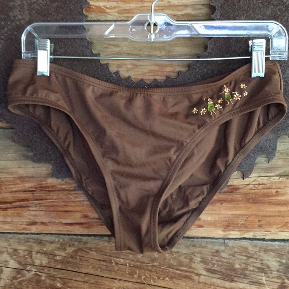 Brown bikini bottoms